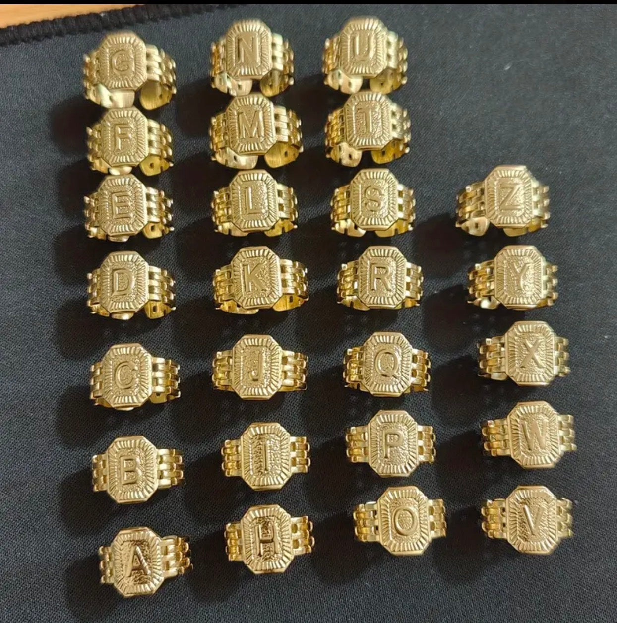 Initial S Ring - Rostfritt Stål Herrring