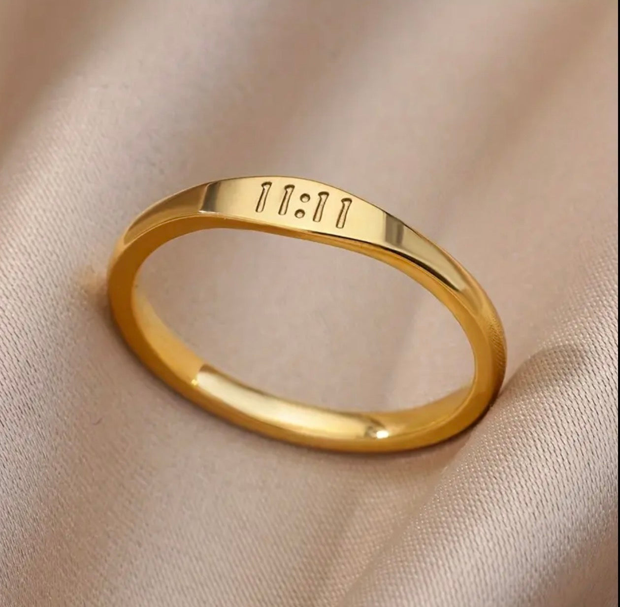 Minimalistisk Gyllene Sifferring - Rostfritt Stål