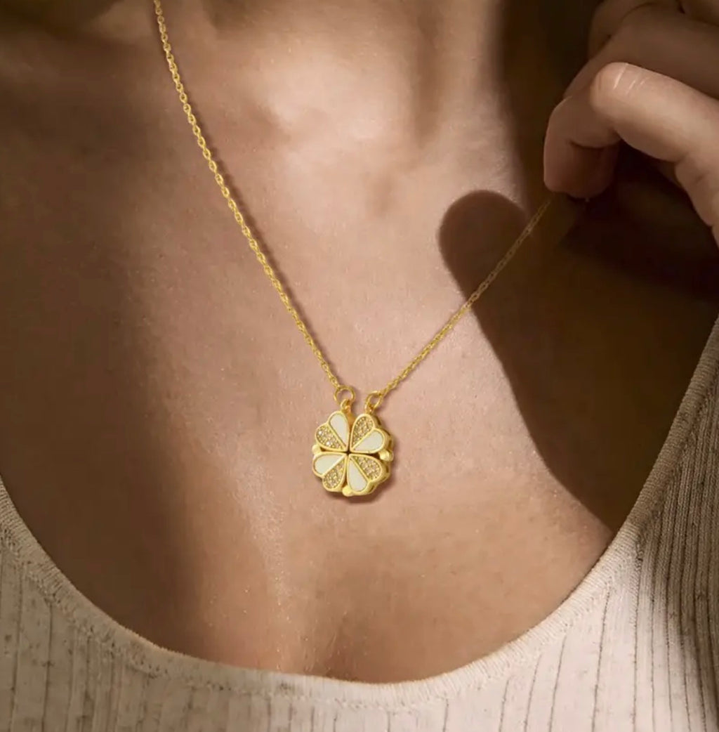 Öppningsbart Hjärthalsband - Koppar med Zirkonia