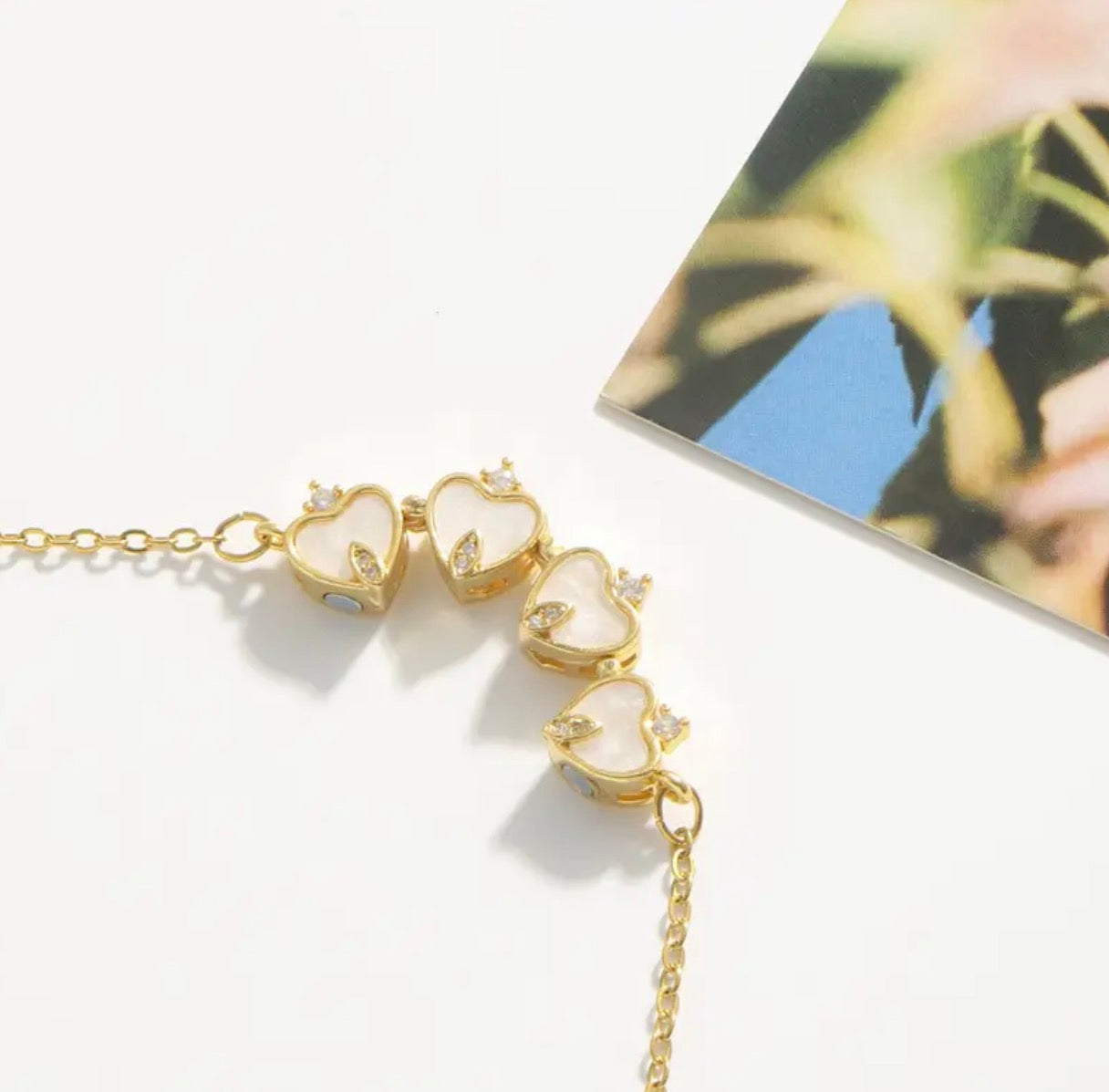 Öppningsbart Hjärthalsband - Koppar med Zirkonia